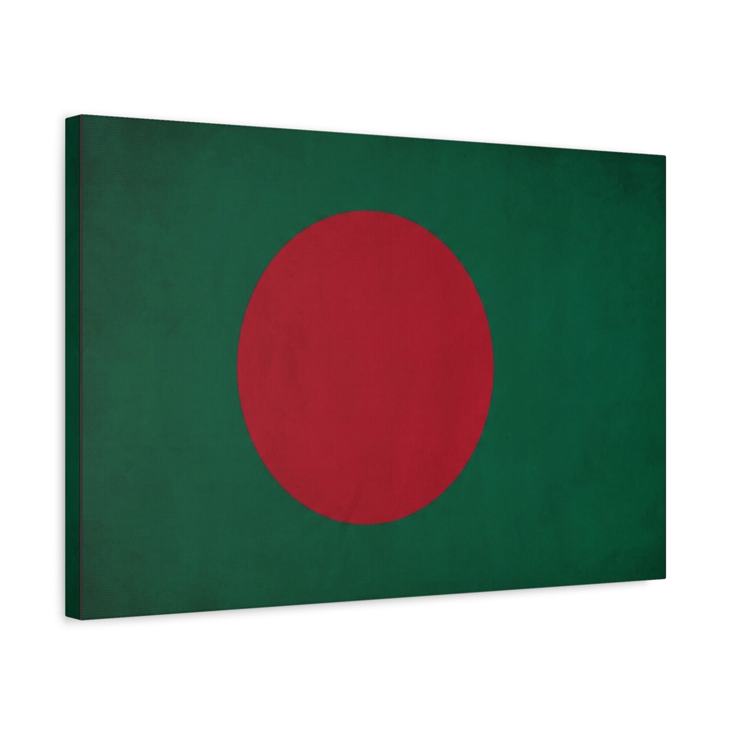 Bangladesh Flag Canvas Wall Art - Red Circle On Green National Flag Print - Minimalist Patriotic Decor - Living Room Wall Decor, Bedroom Home Decoration, Office Art - Bedroom Home Decoration