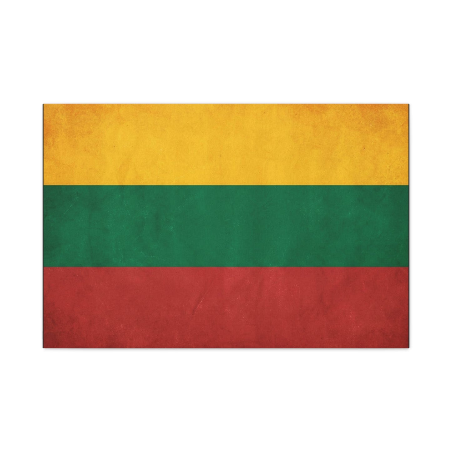 Lithuania Flag Canvas Wall Art - Vintage Tricolor National Print, Textured Cotton Decor - Traditional Patriotic Style - Living Room Wall Decor, Bedroom Home Decoration - Bedroom Home Decoration
