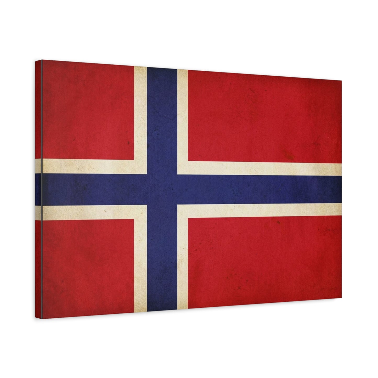 Iceland Flag Canvas Wall Art - Vintage Nordic Country Banner Print, Patriotic Red Blue White Design - Rustic Travel Style - Living Room Wall Decor, Bedroom Home Decoration - Bedroom Home Decoration
