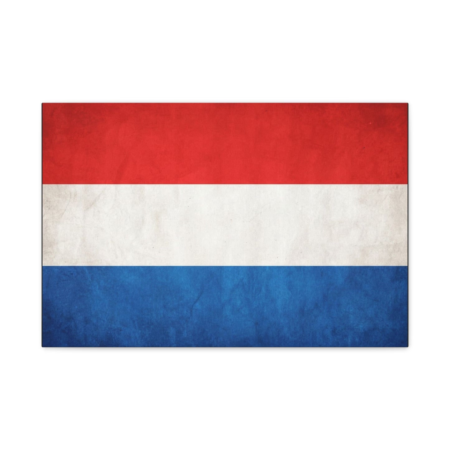 Netherlands Flag Canvas Wall Art - Dutch Tricolor Country Pride Decor, Vintage Style Cotton Print - Living Room Wall Decor, Office Accent - Bedroom Home Decoration - Bedroom Home Decoration