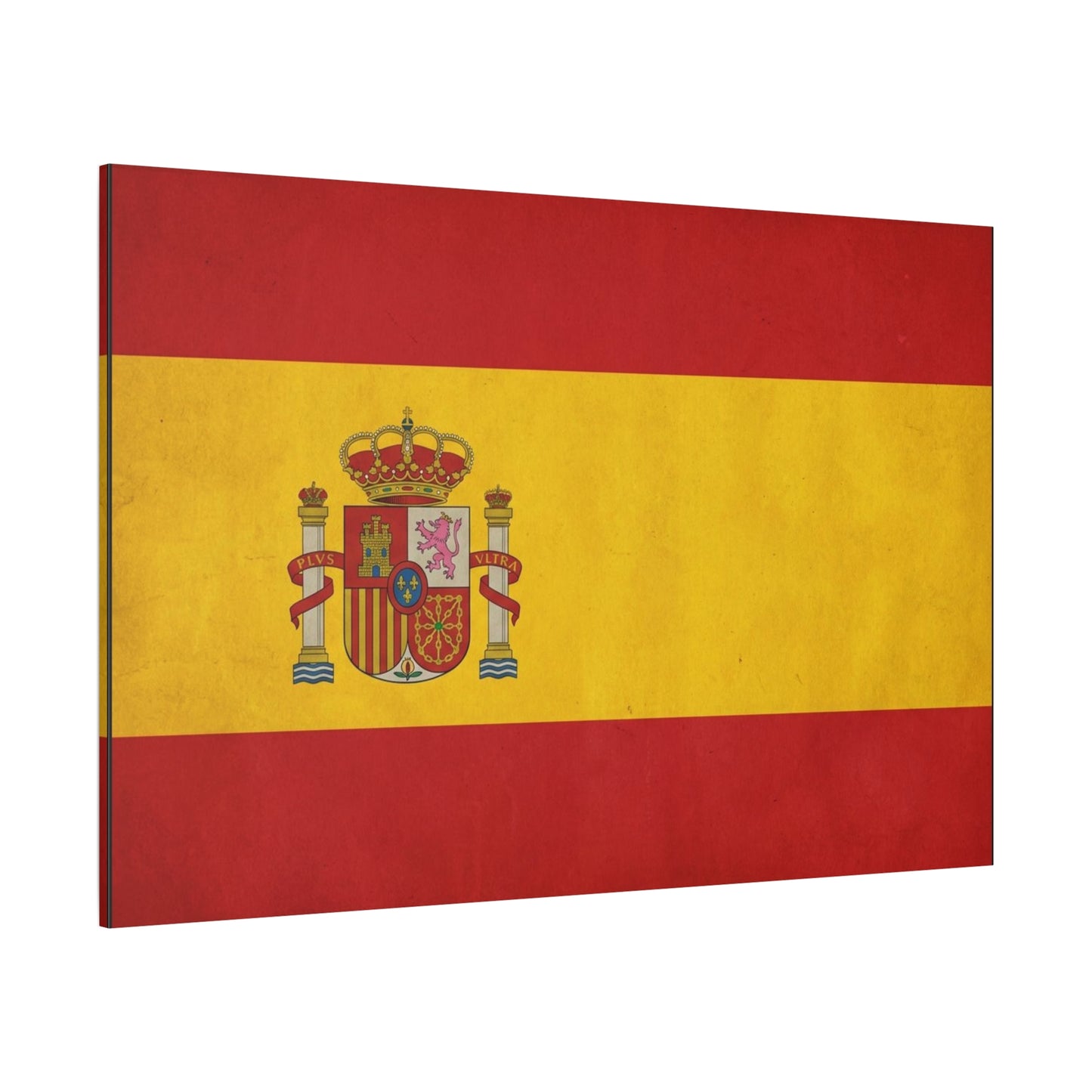 Spain Flag Canvas Wall Art - Spanish Coat Of Arms Print, Vintage Patriotic Decor - Textured Cotton Look, Traditional Style - Living Room Home Decoration - Living Room Wall Decor - Ready to Hang