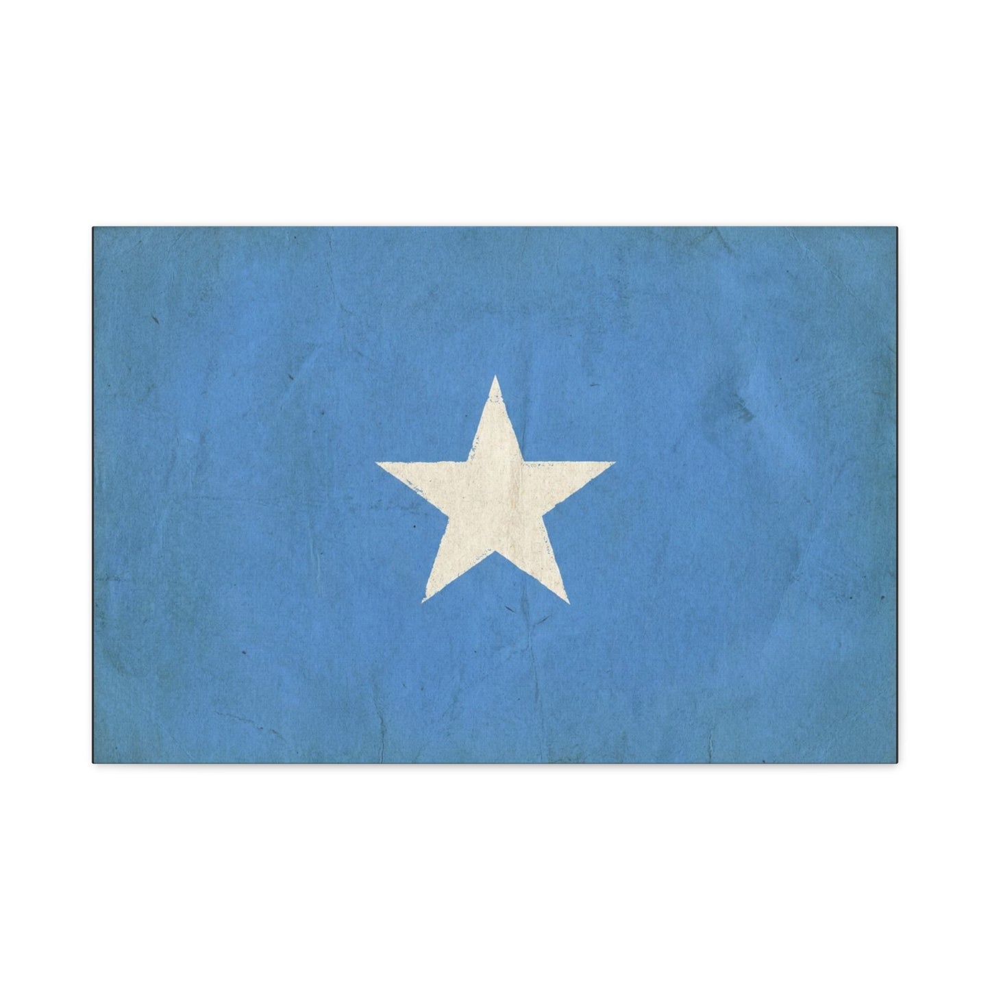 Somalia Flag Canvas Wall Art - Blue White Star Country Print, Vintage Minimalist Decor - Patriotic Artwork For Living Room, Office Wall Decor, Bedroom Home Decoration - Bedroom Home Decoration