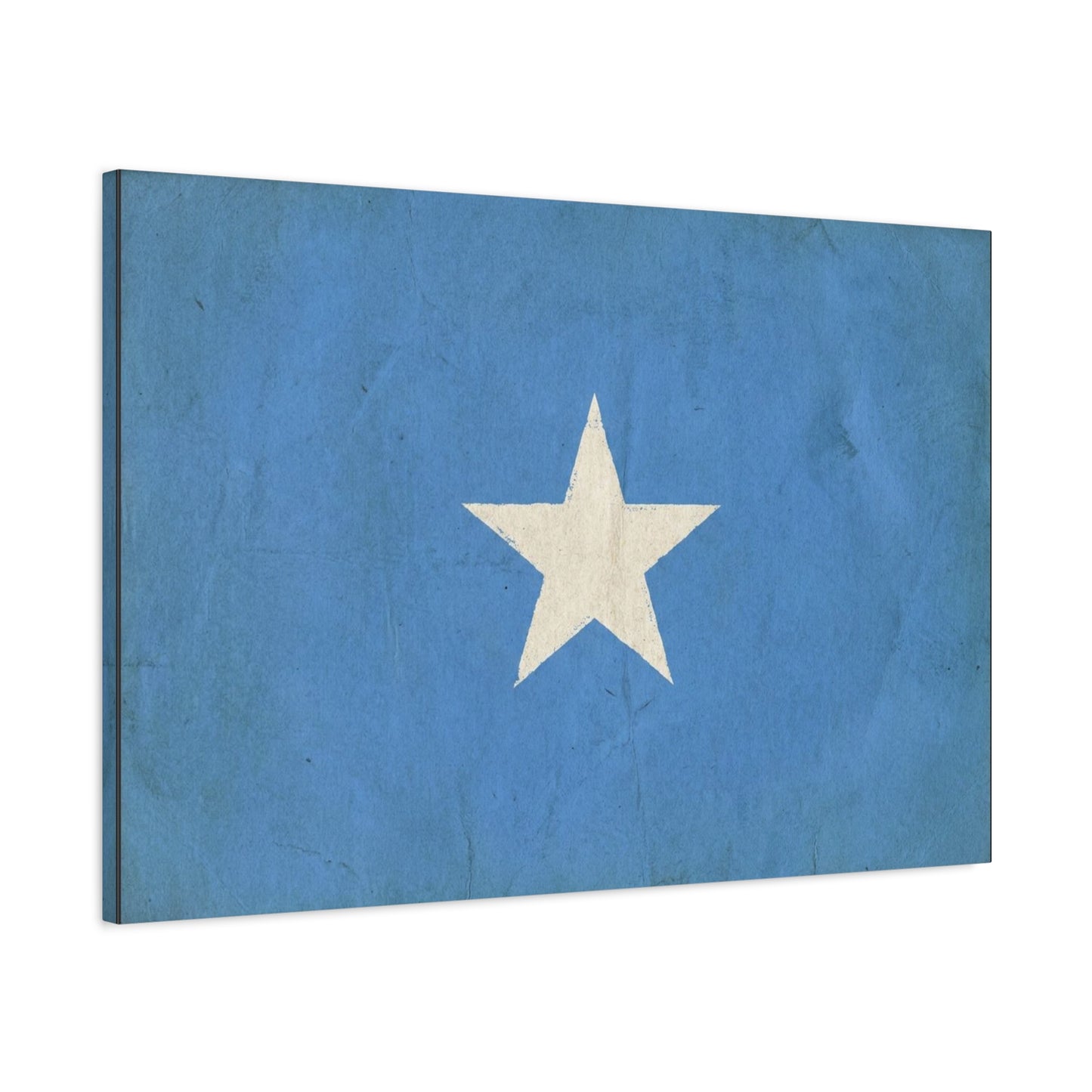 Somalia Flag Canvas Wall Art - Blue White Star Country Print, Vintage Minimalist Decor - Patriotic Artwork For Living Room, Office Wall Decor, Bedroom Home Decoration - Bedroom Home Decoration