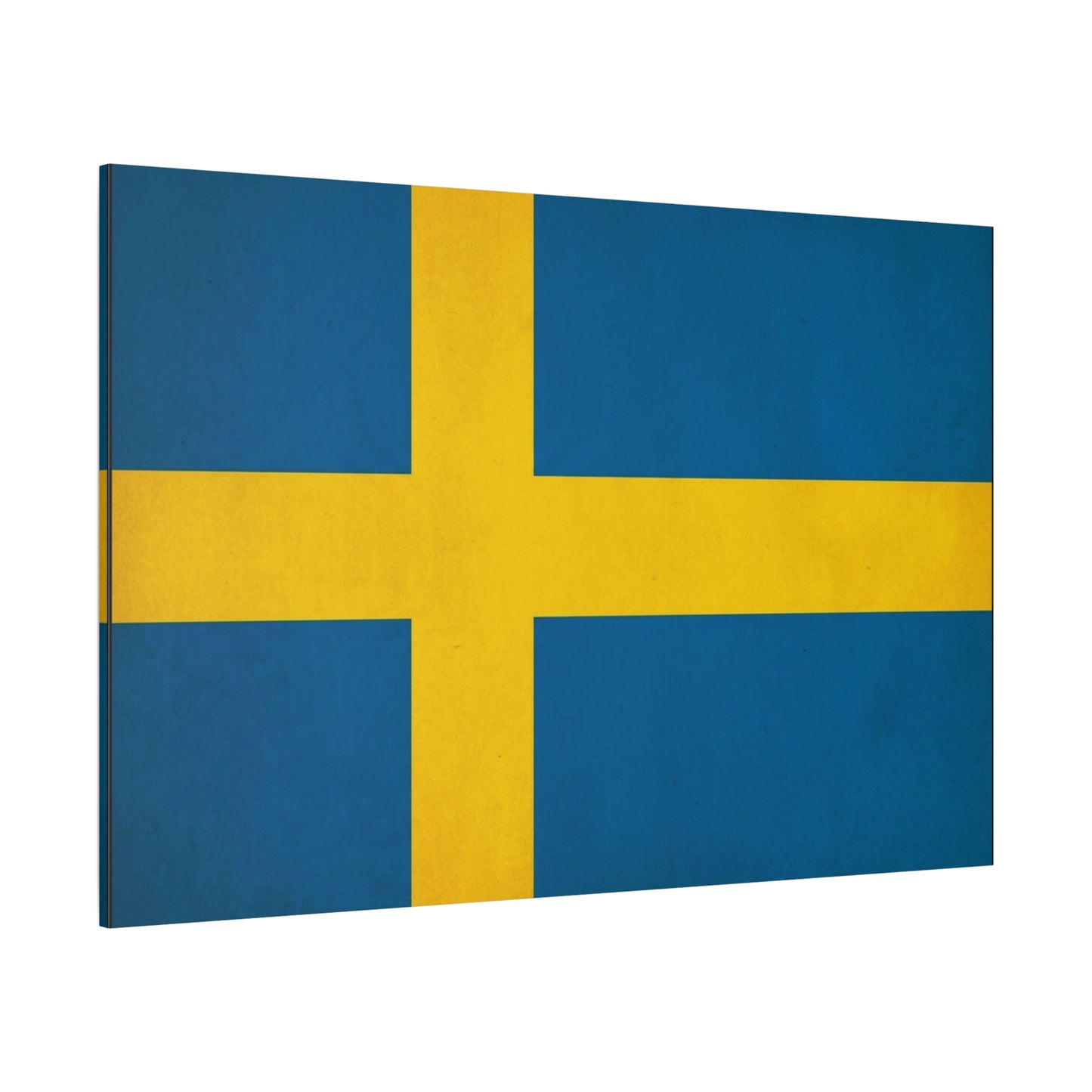 Sweden Flag Canvas Wall Art - Swedish National Flag Print, Blue Yellow Nordic Cross Decor - Minimalist Scandinavian Style - Living Room Wall Decor - Bedroom Home Decoration - Bedroom Home Decoration