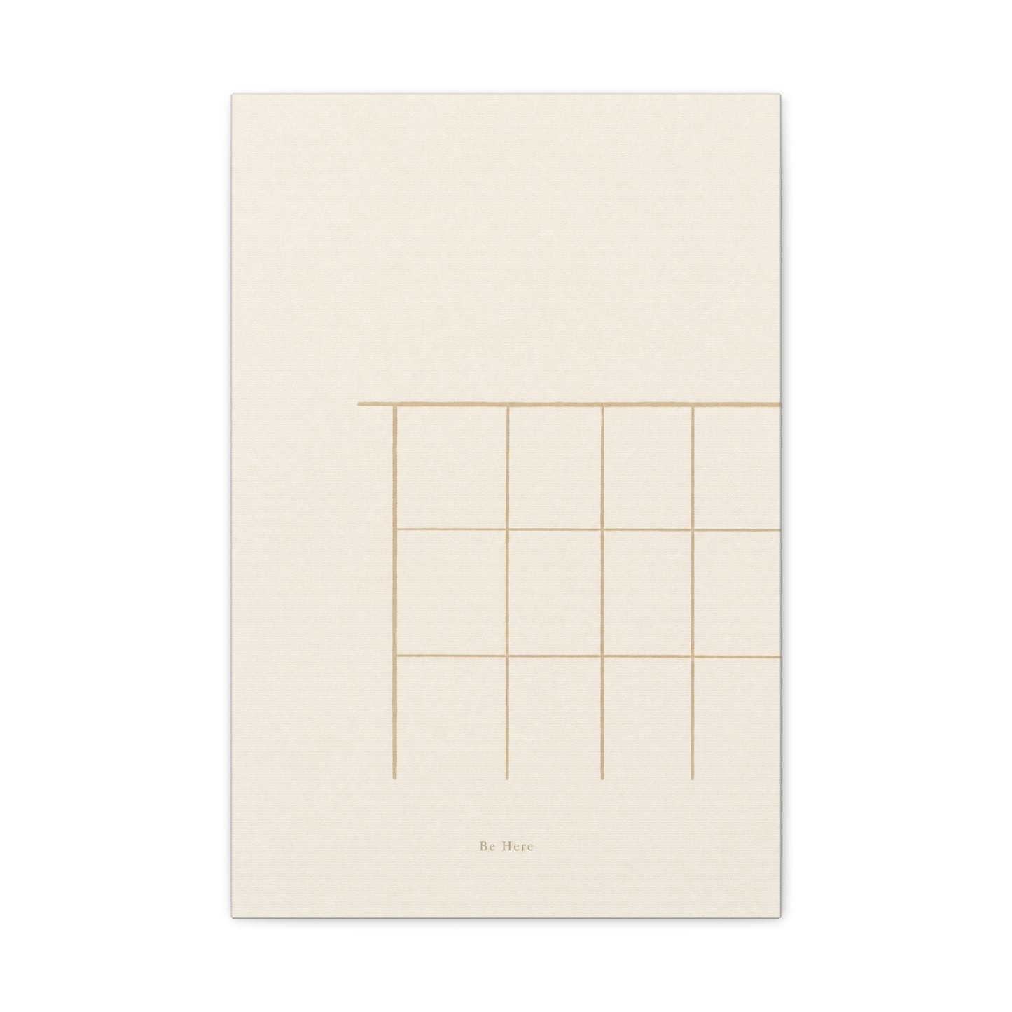 "Be Here" Minimalist Line Canvas Wall Art - Neutral Geometric Abstract Print, Japandi Modern Home Decor - Calm Bedroom Decoration, Living Room Accent, Meditation Space Artwork - Living Room Wall Decor