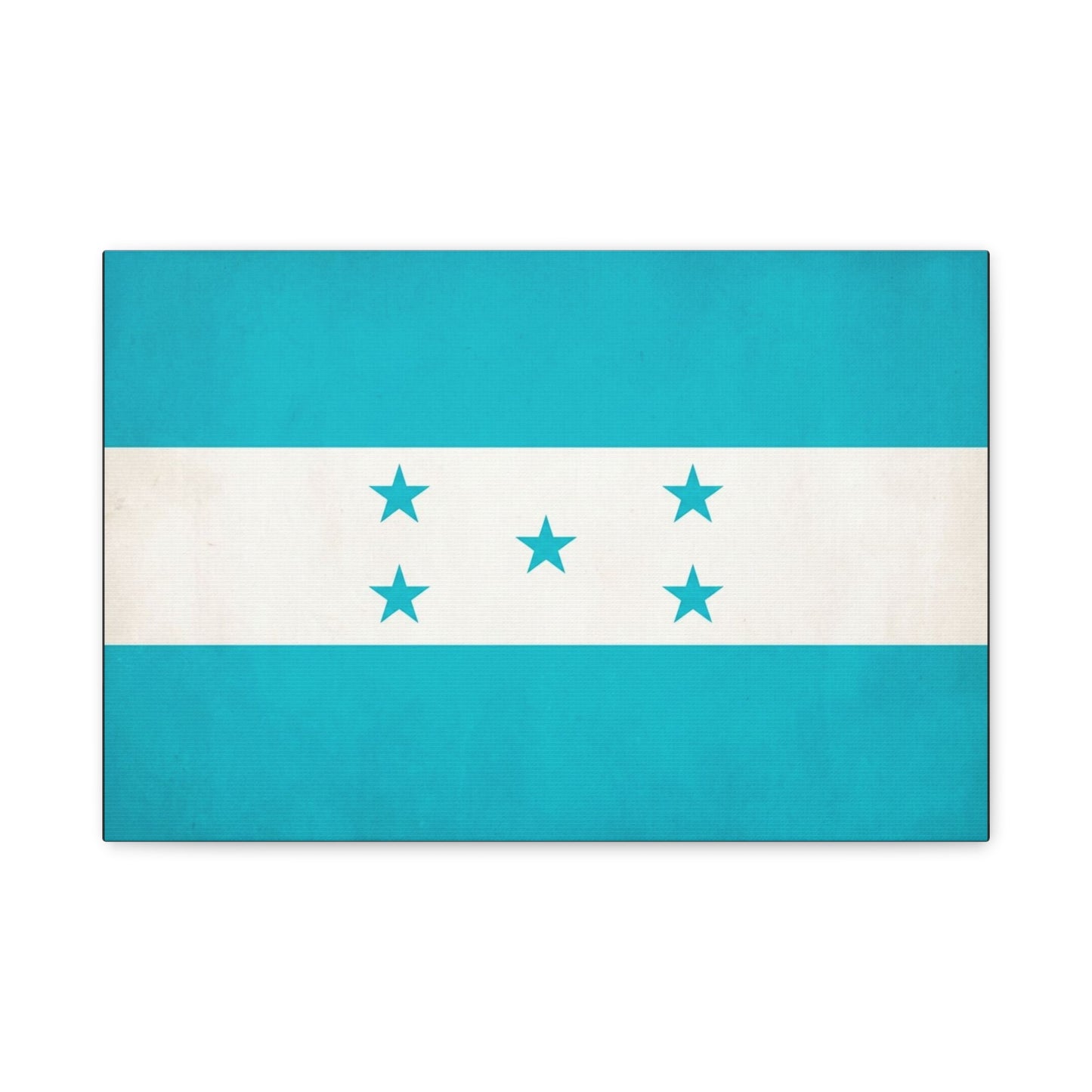 Honduras Flag Canvas Wall Art - Blue And White Five Star National Print - Minimalist Patriotic Decor - Cotton Canvas Style - Living Room Wall Decor, Office Art Accent - Bedroom Home Decoration