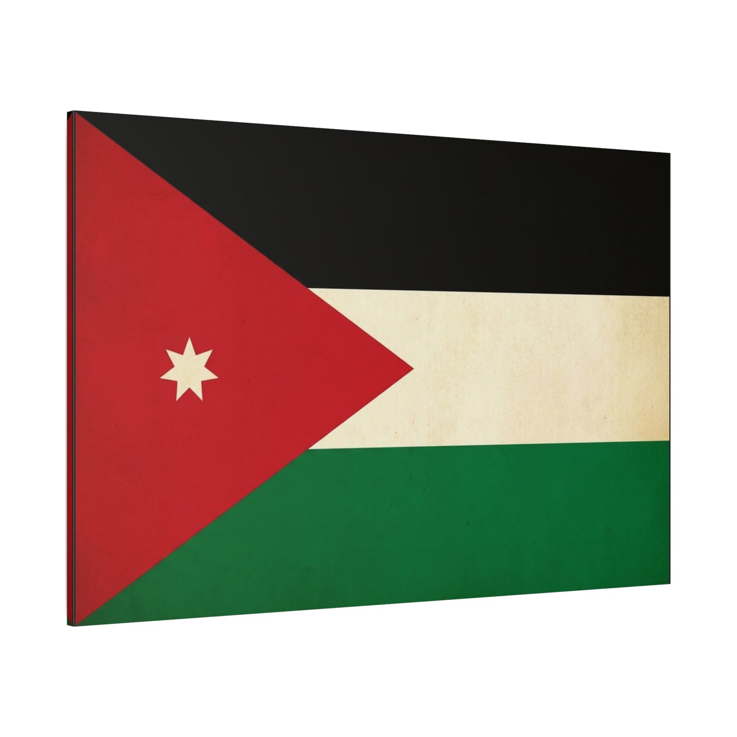 Jordan Flag Canvas Wall Art - Jordanian Pride Decor, Vintage National Banner Print, Matte Cotton Artwork, Living Room Wall Decor, Bedroom Home Decoration, Office Art Accent - Bedroom Home Decoration