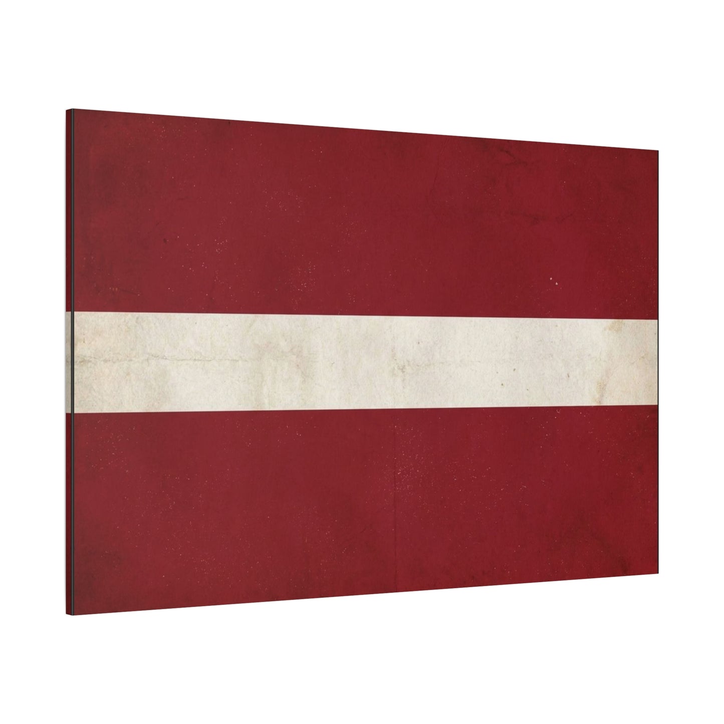 Latvia Flag Canvas Wall Art - Vintage Red White Horizontal Stripe Print, Distressed Patriotic Artwork - Minimalist Traditional Style - Living Room Wall Decor Bedroom Home Decoration - Ready to Hang